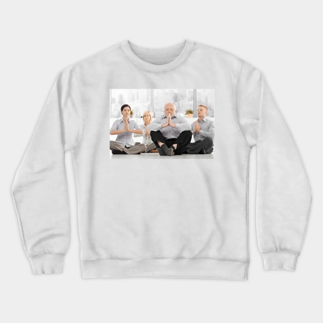 Hide The Pain Harold Crewneck Sweatshirt by FlashmanBiscuit